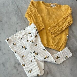 Rabbit bear organic cotton 2 piece suit